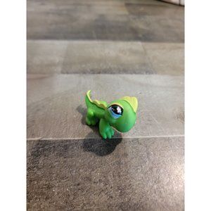 Littlest pet shop‎ LPS Green lizard iguana 2007 hasbro toy figure